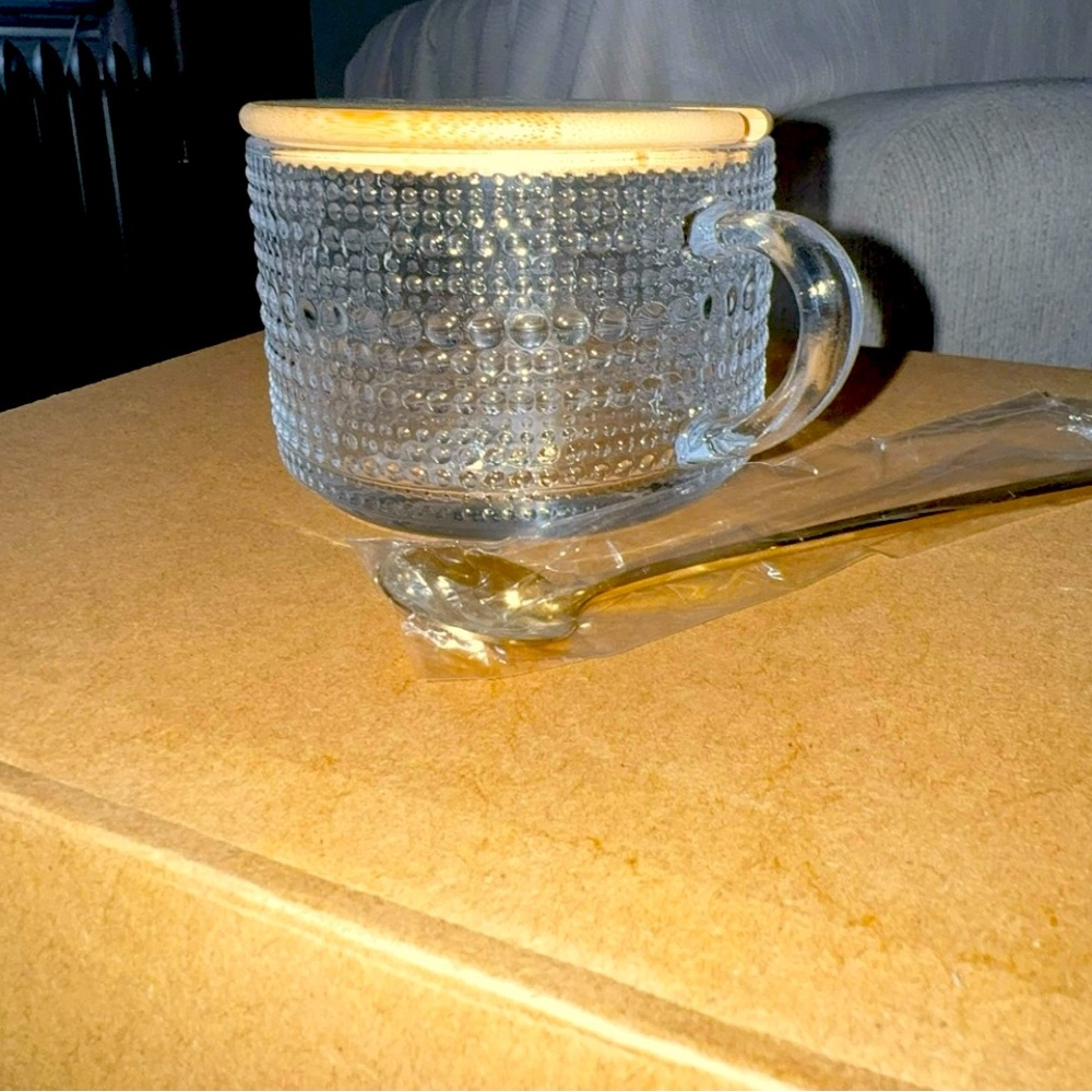 Vintage glass coffee mugs
